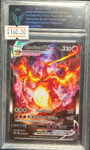 TCG 10- 2022 POKEMON CHARIZARD VMAX- SWORD & SHIELD BLACK STAR PROMO- ULTRA PREMIUM COLLECTION