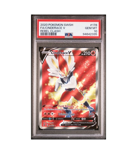 PSA 10 CINDERACE V #178 FULL ART ILLUSTRATION RARE SWSH 2021 POKEMON GRADED TCG CARD