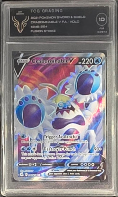 TCG 10 - #248 POKEMON CRABOMINABLE - 2021 SWORD & SHIELD - FULL ART HOLO