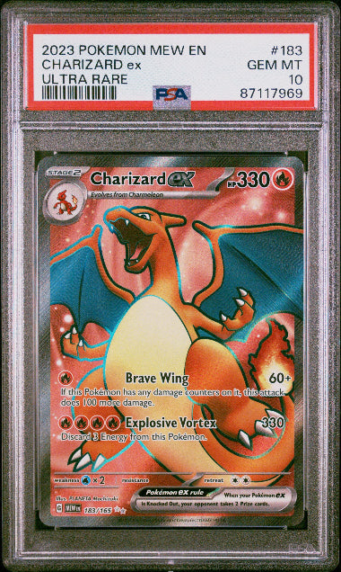 PSA 10 - #183 CHARIZARD ex ULTRA RARE - 2023 POKEMON MEW EN-151 GRADED CARD