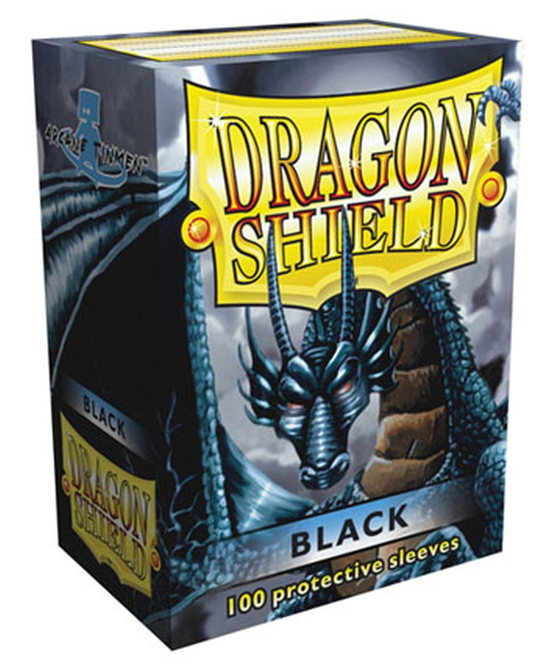 DRAGON SHIELD: BOXED 100 SLEEVES - CLASSIC - BLACK