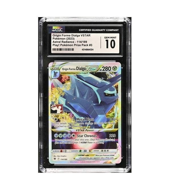 CGC 10 - 2023 POKEMON PLAY! ORIGIN FORME DIALGA VSTAR #114/189 - ASTRAL RADIANCE - POKEMON PRIZE PACK SERIES 3