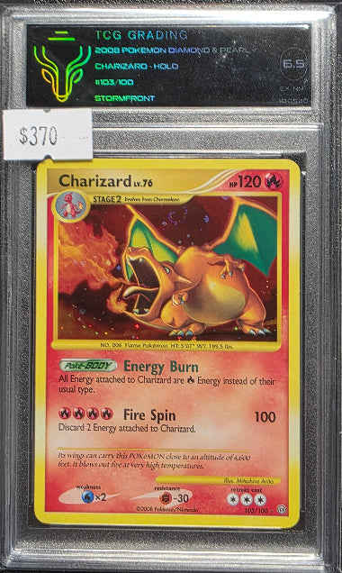 TCG 6.5 - 2008 DIAMOND & PEARL POKEMON- CHARIZARD - HOLO - #103 STORMFRONT