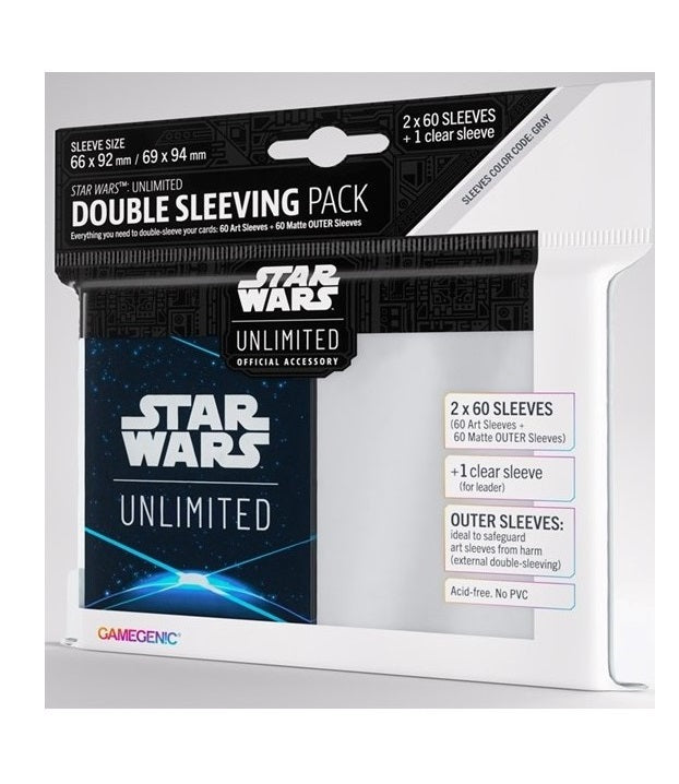 Star Wars Unlimited - Double Sleeving Pack - Space Blue - Gamegenic Art Sleeves 66 x 92mm