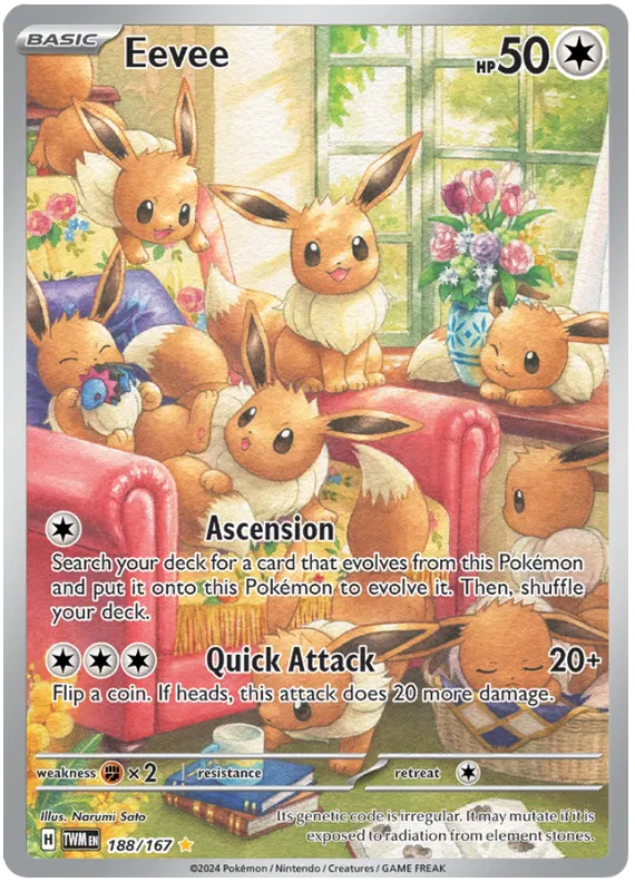 EEVEE #188 POKEMON CARD - SCARLET & VIOLET TWILIGHT MASQERADE