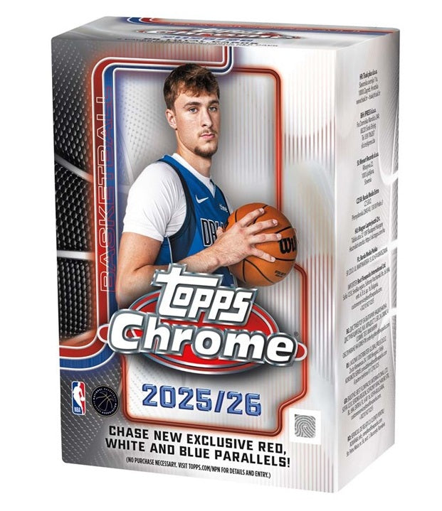 2025/26 Topps NBA Basketball Cards Chrome Value 7-pack Blaster Box