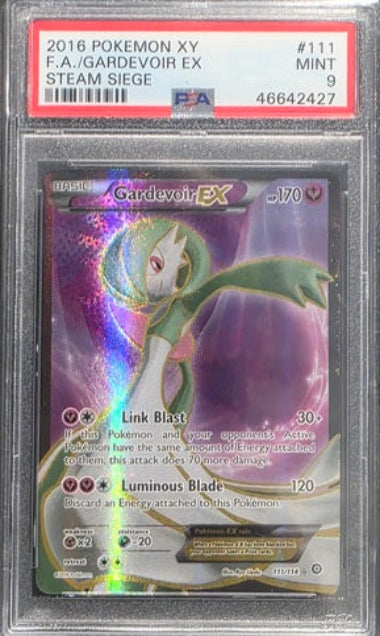 PSA 9- #111 POKEMON GARDEVOIR EX - 2016 STEAM SIEGE - FULL ART