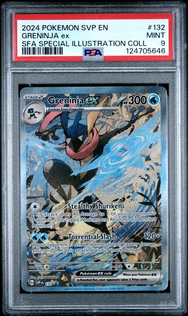 PSA 9 - GRENINJA EX #132 SPECIAL ILLUSTRATION ART RARE - 2024 SHINING FATES - SWORD & SHIELD BLACK STAR PROMO