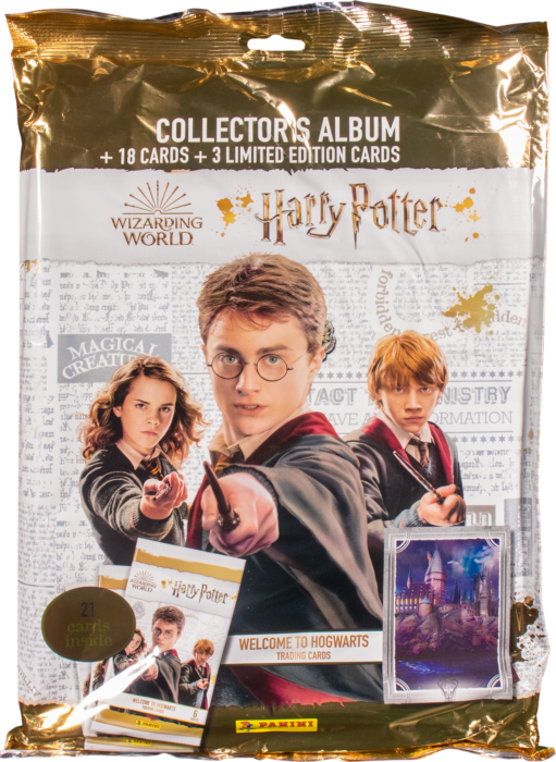 Panini Harry Potter Wizarding World Trading Card Game Starter Pack - Collectors Album + Cards