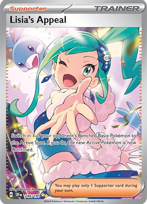 LISIA'S APPEAL #246/191 TRAINER SUPPORTER FULL ART CARD - POKEMON SCARLET & VOILET: SURGING SPARKS