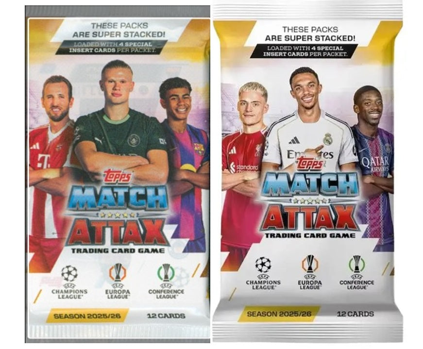 2025/26 MATCH ATTAX SOCCER UEFA CHAMPIONS LEAGUE BOOSTER PACK (random pack)