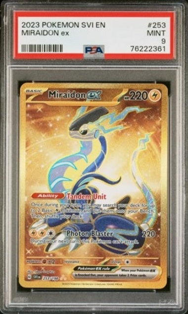 PSA 9 - MIRAIDON EX #253 - 2023 POKEMON SV1 EN - HYPER RARE - SCARLET & VIOLET
