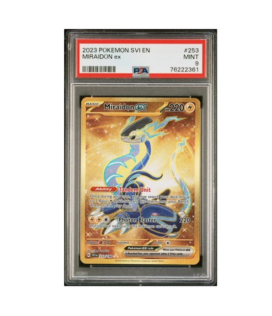 PSA 9 - MIRAIDON EX #253 - 2023 POKEMON SV1 EN - SCARLET & VIOLET