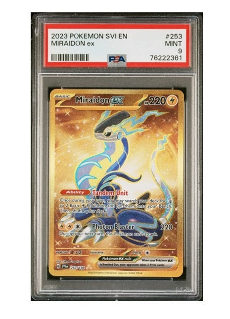 PSA 9 - MIRAIDON EX #253 - 2023 POKEMON SV1 EN - HYPER RARE - SCARLET & VIOLET