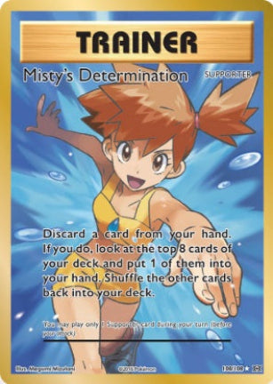 MISTY'S DETERMINATION - SUPPORTER TRAINER #108 Pokémon 2016 - XY EVOLUTIONS- FULL ART
