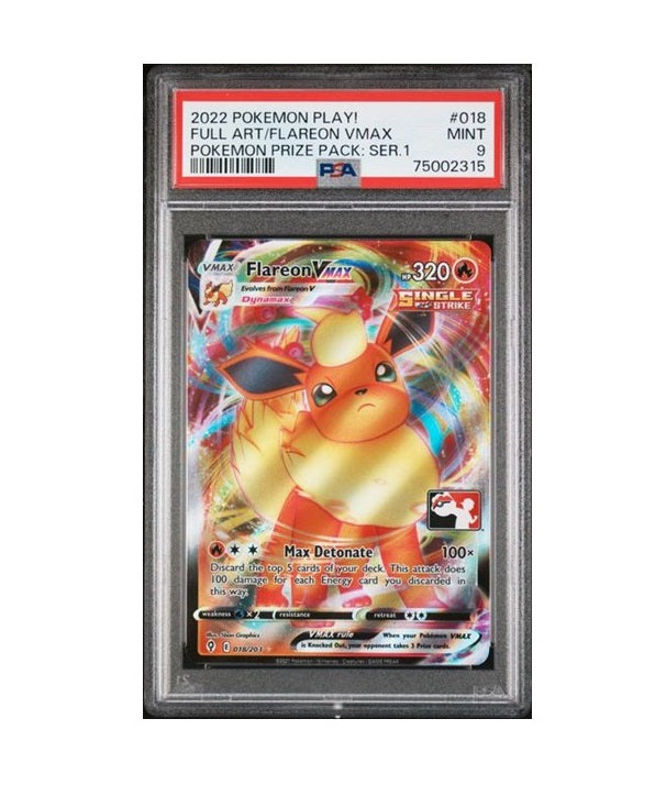 PSA 9 - 2022 POKEMON PLAY! FA/FLAREON VMAX #018 - POKEMON PRIZE PACK SERIES 1