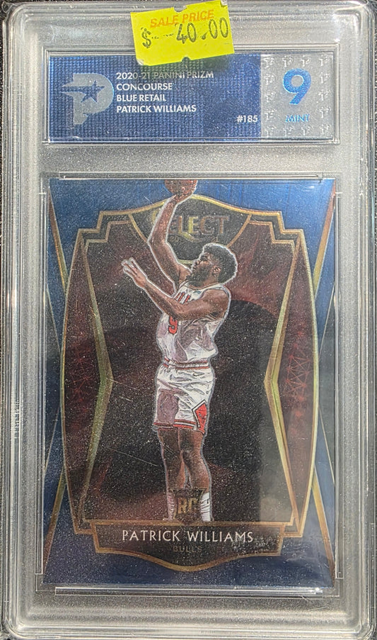 PSG 9 - Patrick Williams- 2020-21 Panini Prizm - Graded Sports Card