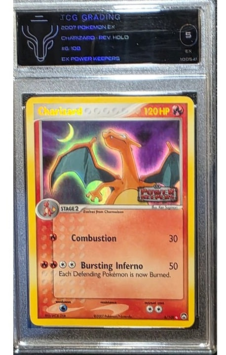 TCG 5 - 2007 POKEMON EX CHARIZARD - REV. HOLO - #6 EX POWER KEEPERS