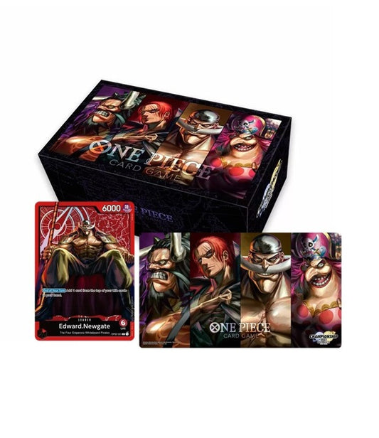 ONE PIECE CARD GAME SPECIAL GOODS SET - FORMER FOUR EMPERORS - PLAYMAT - DECKBOX - SPECIAL CARD