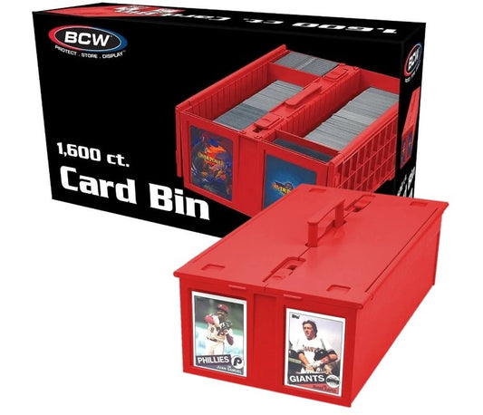 BCW COLLECTIBLE CARD STORAGE BIN - 1600 - RED