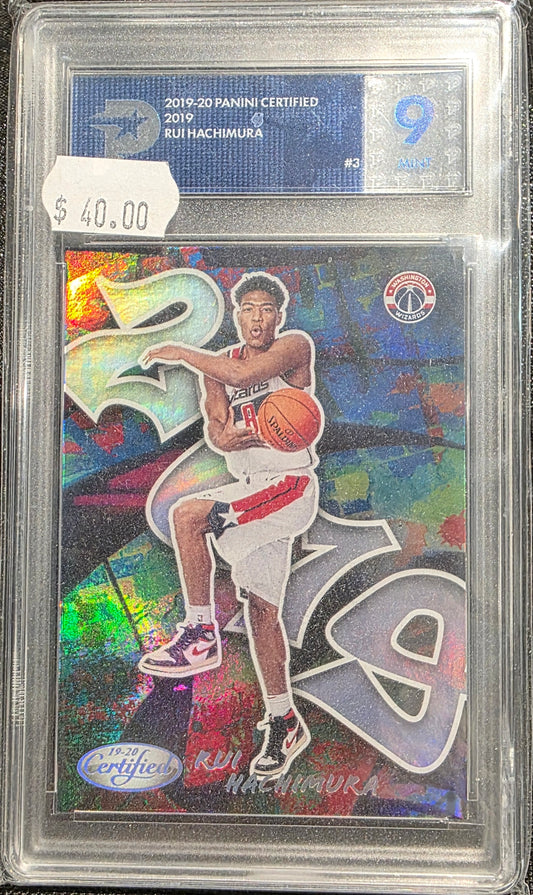 PSG 9 - Rui Hachimura- 2019-20 Panini Certified - Graded Sports Card