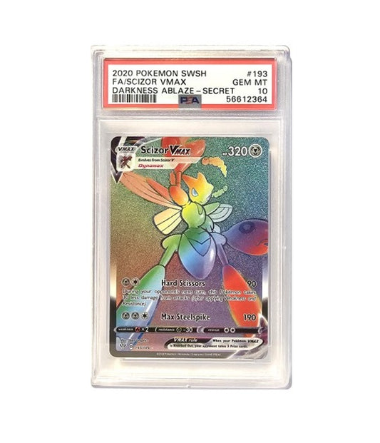 PSA 10 - 2020 POKEMON FA/SCIZOR VMAX #193 - SWORD & SHIELD DARKNESS ABLAZE