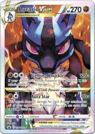 LUCARIO VSTAR #SWSH291 Pokémon 2023 SWORD & SHIELD BLACK STAR PROMO - CROWN ZENITH - ELITE TRAINER BOX - FULL ART