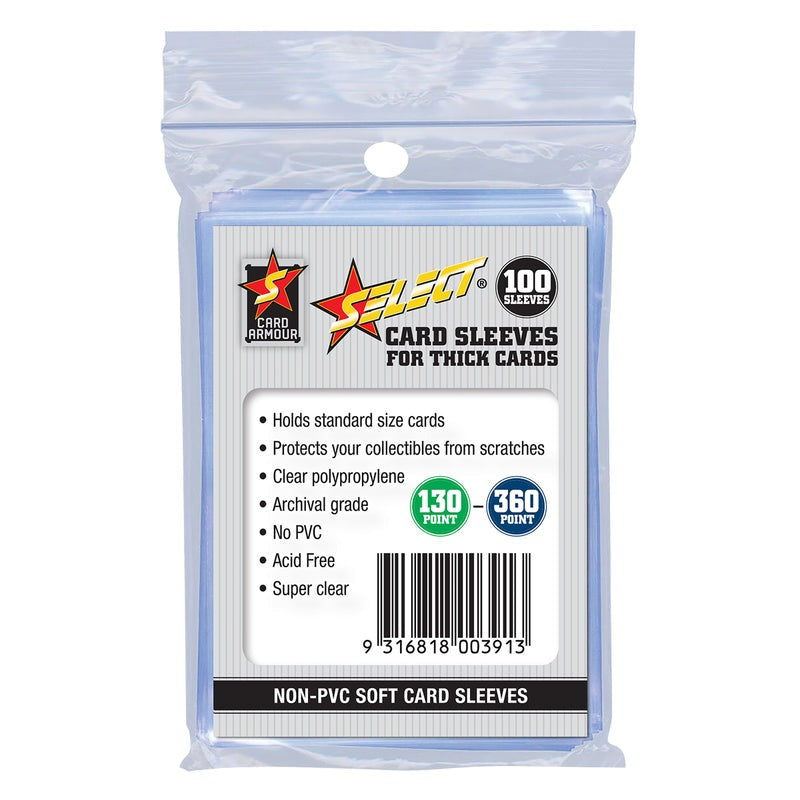 Select THICK Card Sleeves - Clear Protectors (100 PK)