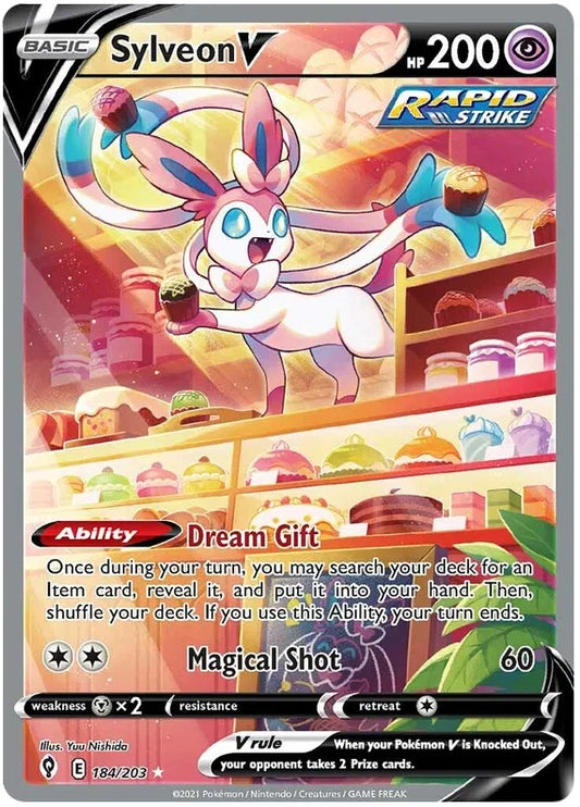 Sylveon V # 184/203 Ultra Rare Pokémon Card 2021 EVOLVING SKIES