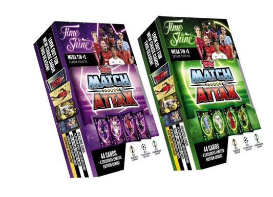 2024/2025 Topps Time to Shine Edition Match Attax UEFA Champions League Trading Card Mega Tin #1 & 2
