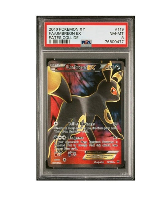 PSA 8 - 2016 POKEMON FA/UMBREON EX #119 - XY FATES COLLIDE