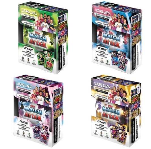 2025/2026 Edition Worldies Match Attax UEFA Club Competitions Mini Tin Collection Set 1,2,3&4