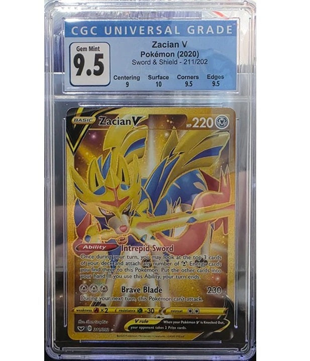 CGC 9.5 - Zacian V #211 - Pokemon 2020 Sword & Shield Graded Card
