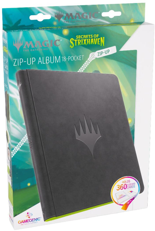 Gamegenic Magic The Gathering Secrets of Strixhaven Zip-Up Album 18-Pocket - Black/Green