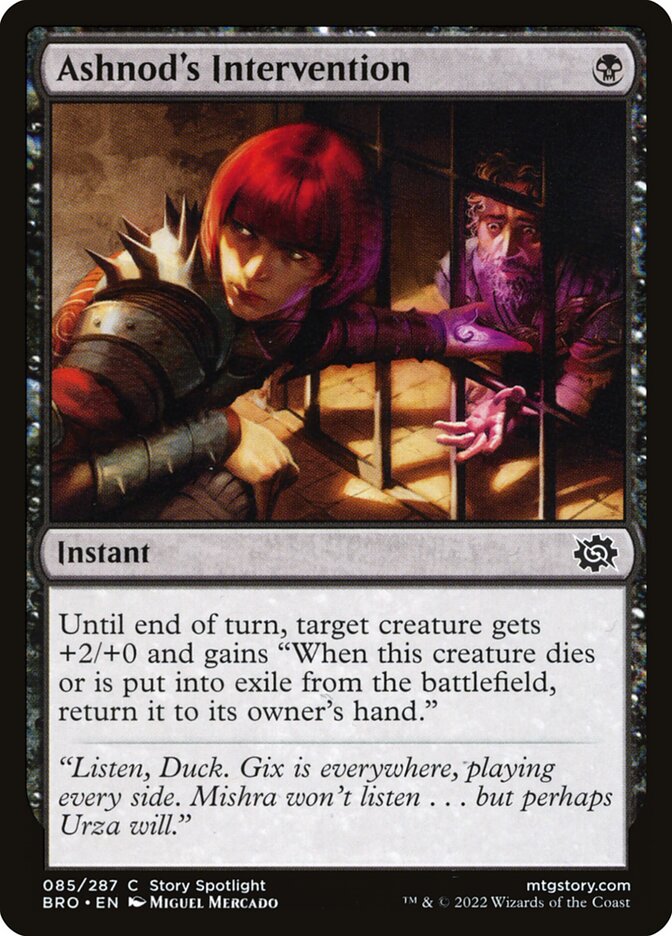 Ashnod's Intervention 85/287 (The Brothers' War)  - Foil