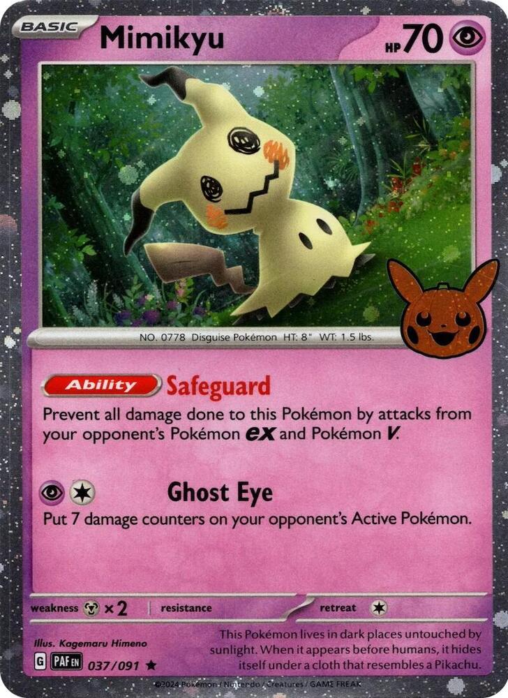 Mimikyu 037/091 (Trick or Trade BOOster Bundle 2024)  - Cosmo Holofoil