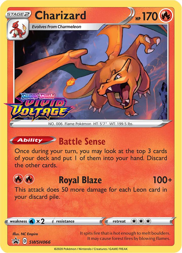 Charizard Prerelease SWSH066 (SWSH: Sword & Shield Promo Cards)  - Holofoil