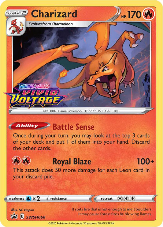 Charizard Prerelease SWSH066 (SWSH: Sword & Shield Promo Cards)  - Holofoil