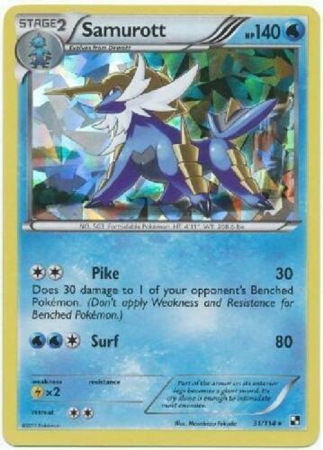Samurott 031/114 (Deck Exclusives)  - Cracked Ice Holofoil