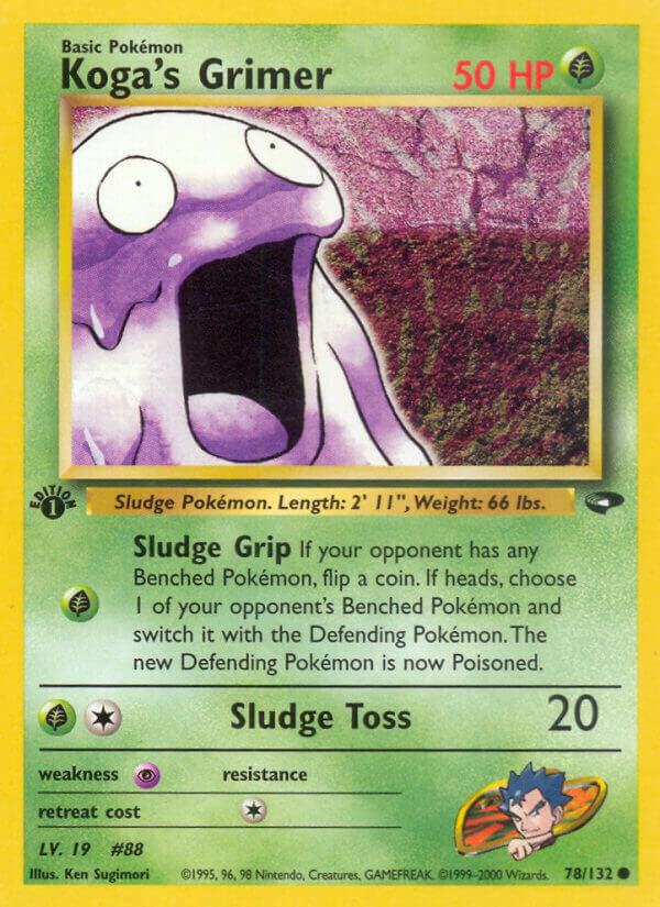 Koga's Grimer 078/132 (Gym Challenge)  - 1st Edition
