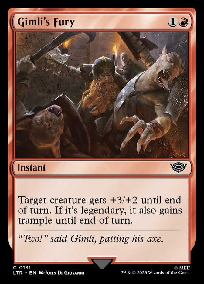 Gimli's Fury 131/281 (Universes Beyond: The Lord of the Rings: Tales of Middle-earth) 