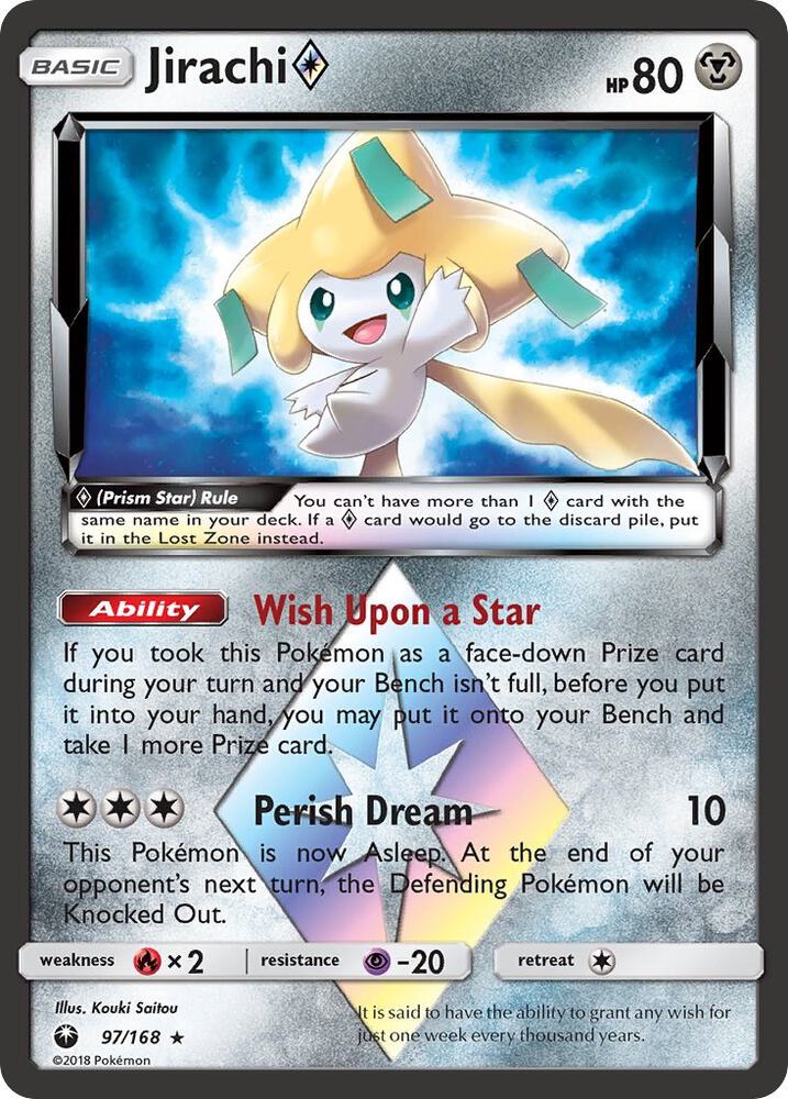 Jirachi Prism Star 97/168 (SM - Celestial Storm)  - Holofoil