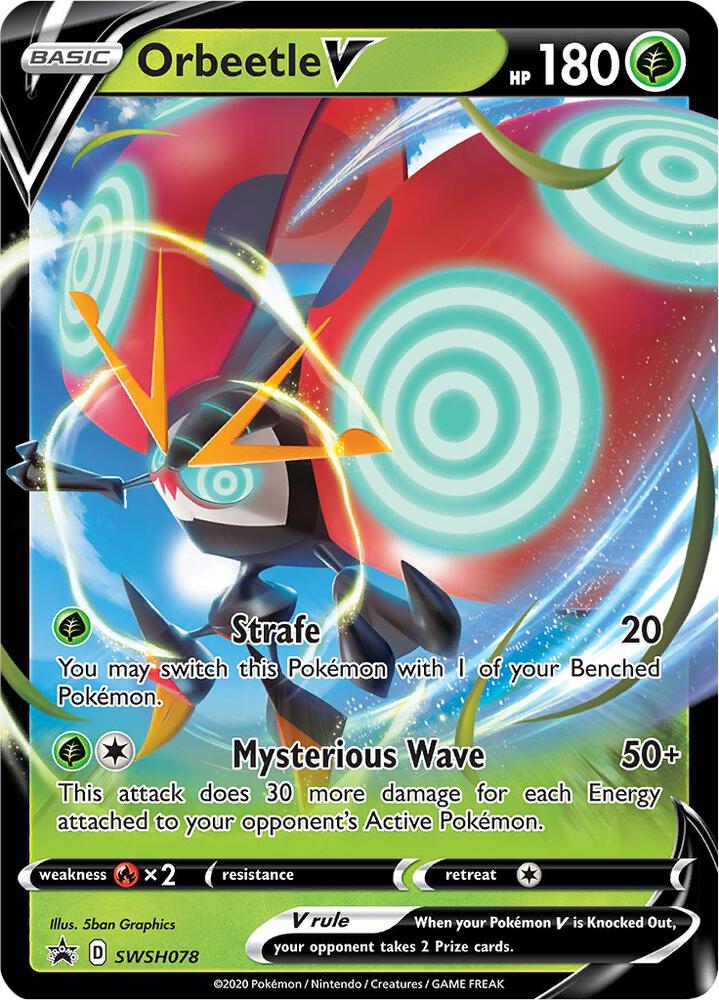 Orbeetle V SWSH078 (SWSH: Sword & Shield Promo Cards)  - Holofoil