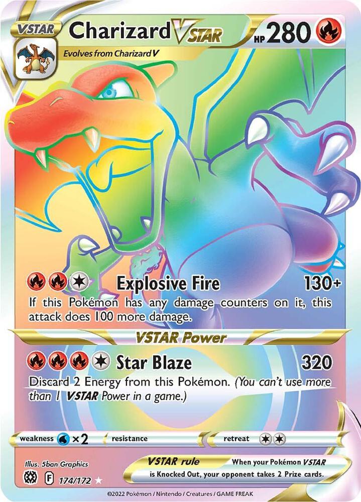 Charizard VSTAR Secret 174/172 (SWSH09: Brilliant Stars)  - Holofoil