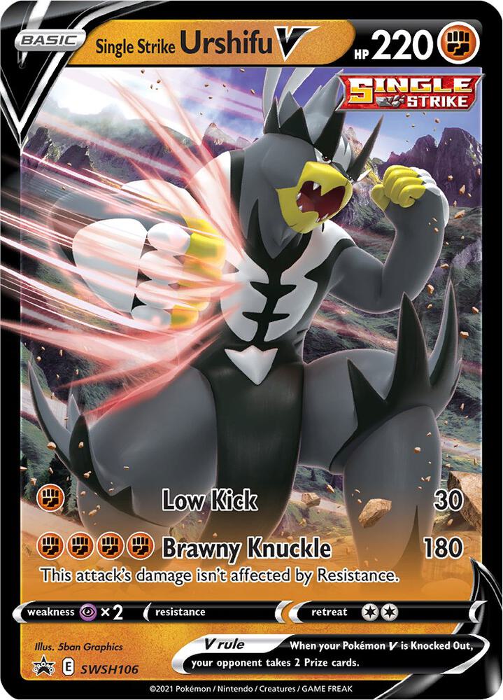 Single Strike Urshifu V SWSH106 (SWSH: Sword & Shield Promo Cards)  - Holofoil