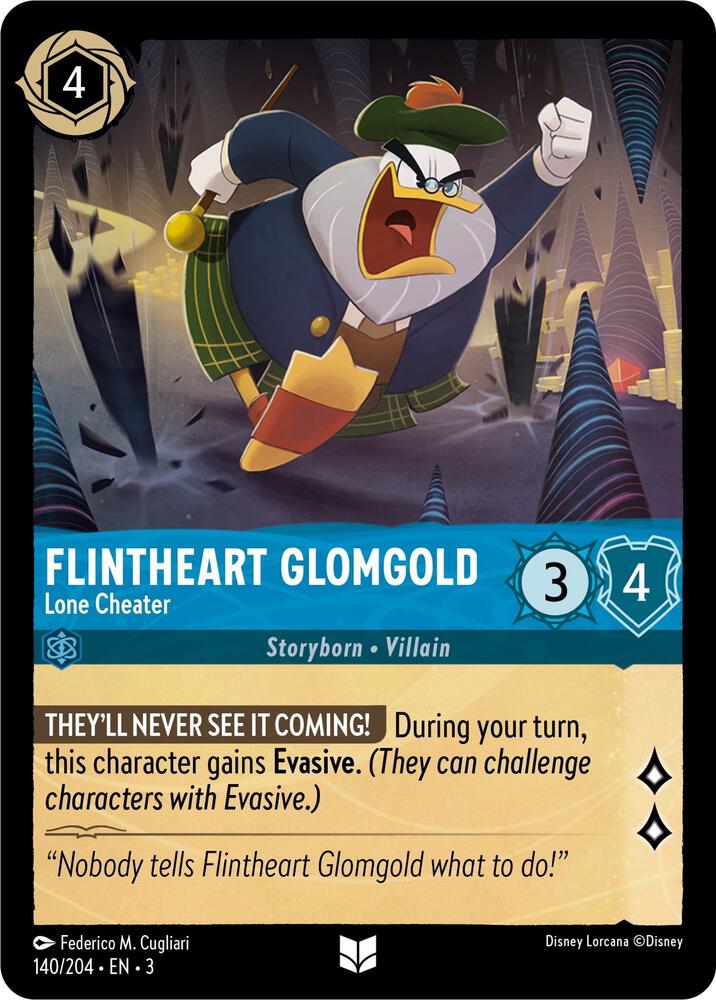 Flintheart Glomgold, Lone Cheater 140/204 (Into the Inklands) 