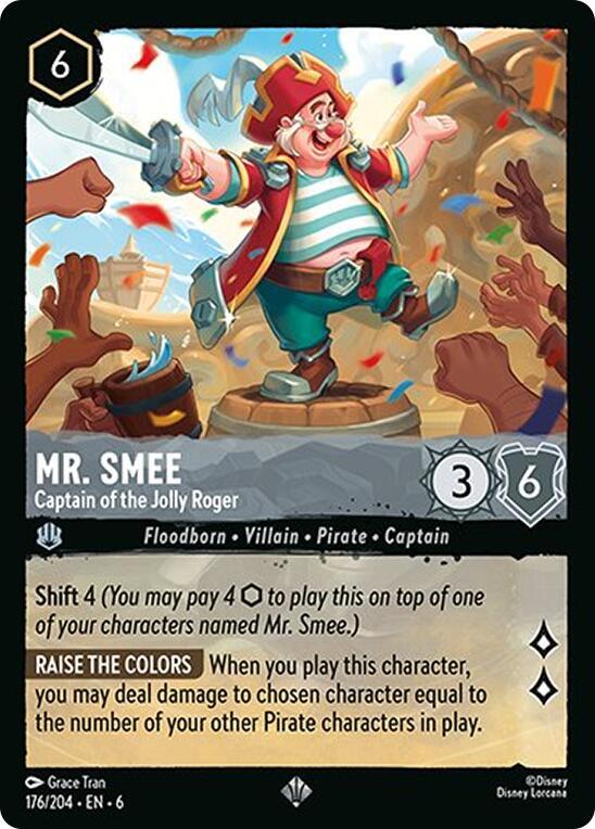 Mr. Smee, Captain of the Jolly Roger 176/204 (Azurite Sea)  - Cold Foil