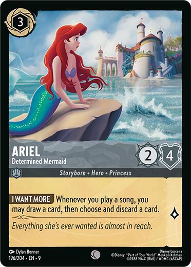 Ariel, Determined Mermaid 196/204 (Fabled)  - Cold Foil