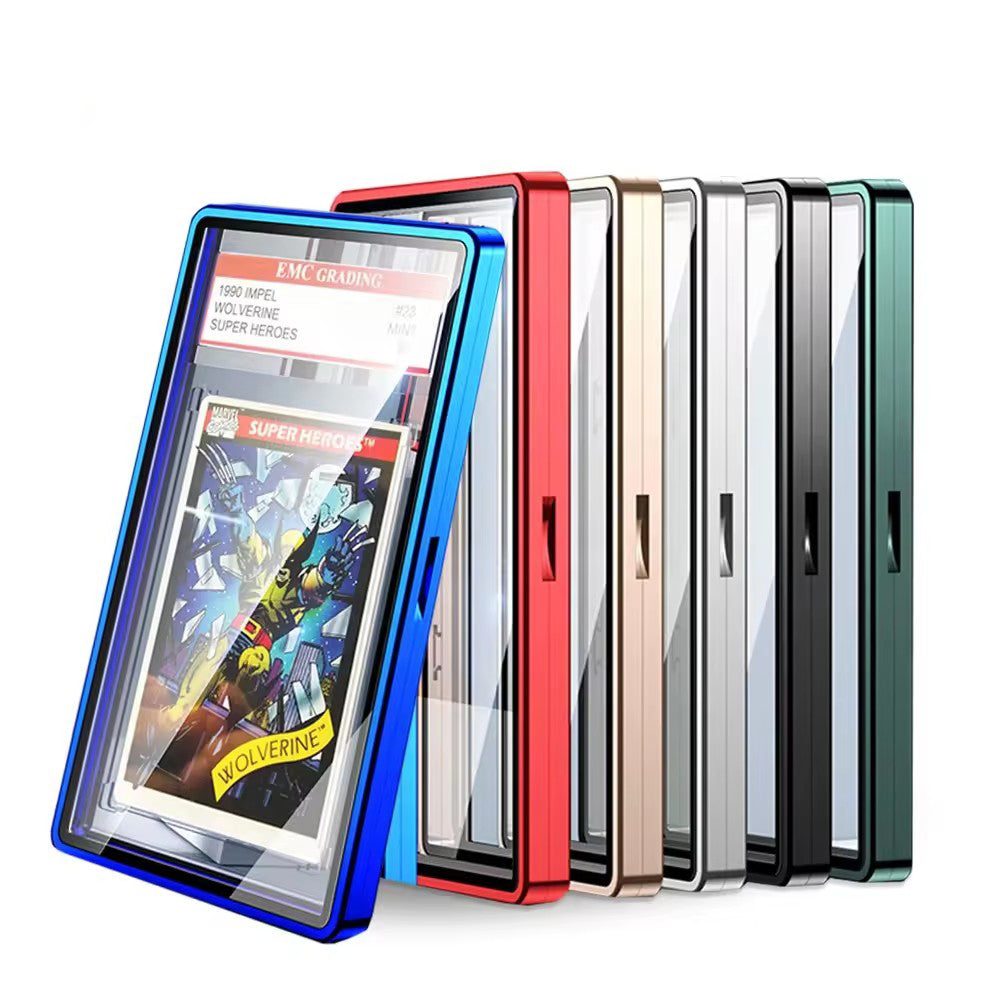 ALUMINIUM ALLOY METAL FRAME  MAGNETIC CARD PROTECTOR CASE SUITABLE PSA GRADED CARD SLAB ONLY