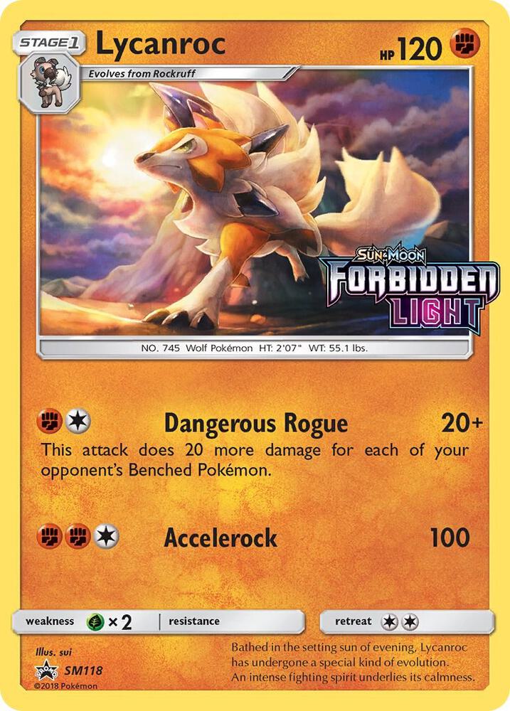 Lycanroc Prerelease SM118 (SM Promos)  - Holofoil